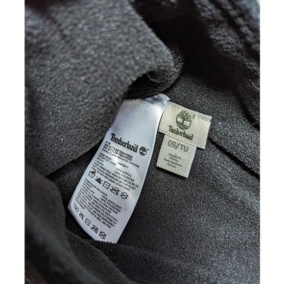 Timberland Women's Fleece Lined Black White Winter Hat With Pom OSF - Picture 4 of 4